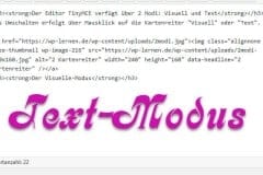 HTML-Code im Text-Modus